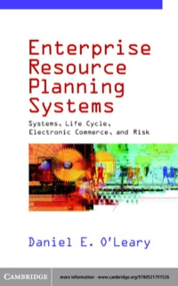 表紙画像: Enterprise Resource Planning Systems 1st edition 9780521791526