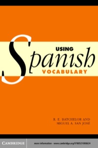 Imagen de portada: Using Spanish Vocabulary 1st edition 9780521008624