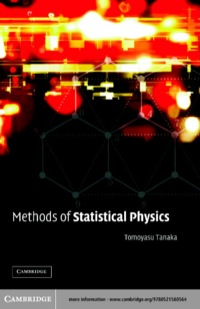 Omslagafbeelding: Methods of Statistical Physics 1st edition 9780521580564