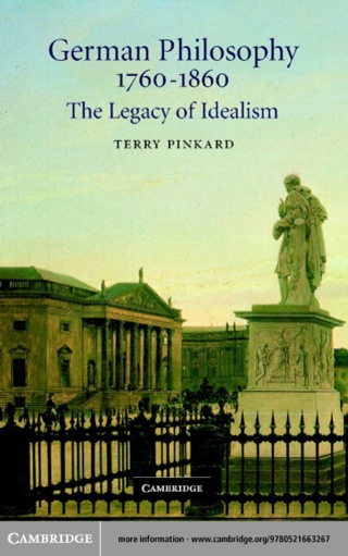 Cover image: German Philosophy 1760–1860 1st edition 9780521663267