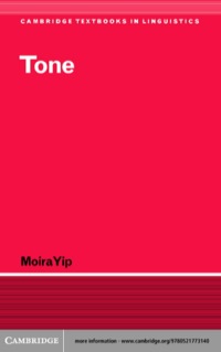 Cover image: Tone 1st edition 9780521773140