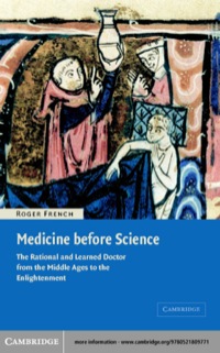 Imagen de portada: Medicine before Science 1st edition 9780521809771