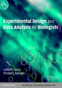 表紙画像: Experimental Design and Data Analysis for Biologists 1st edition 9780521009768