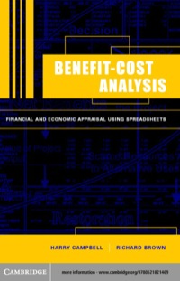 Titelbild: Benefit-Cost Analysis 1st edition 9780521528986