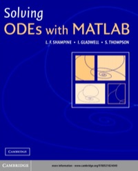 Imagen de portada: Solving ODEs with MATLAB 1st edition 9780521824040