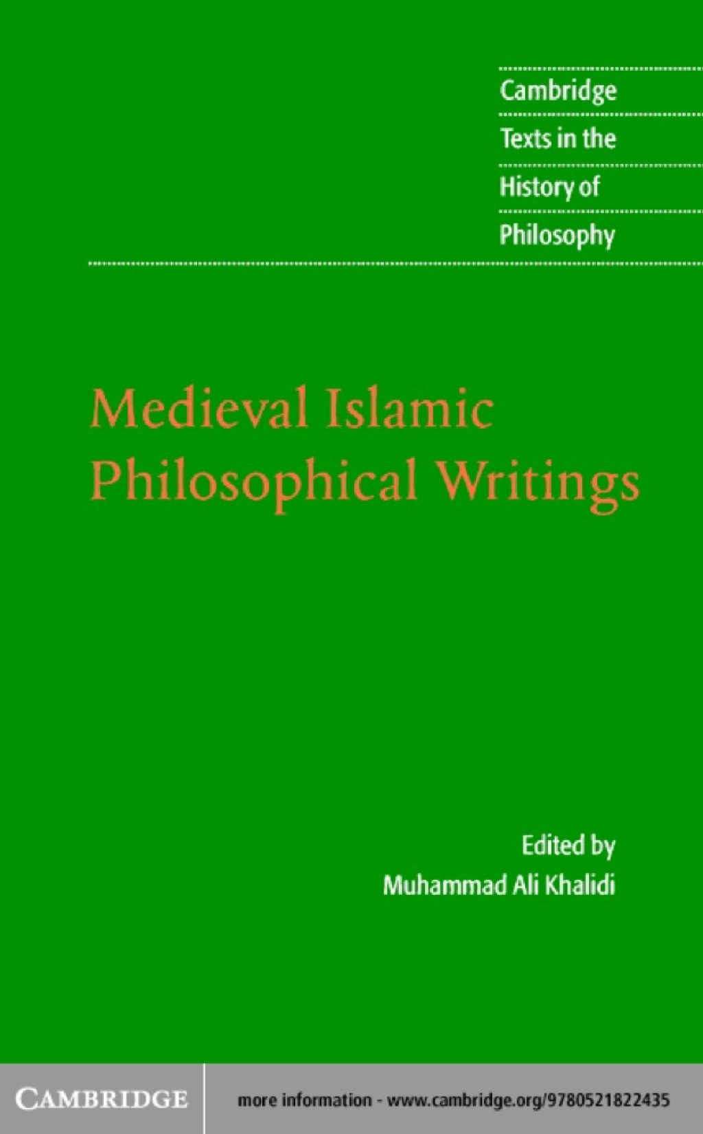 Medieval Islamic Philosophical Writings 1st Edition