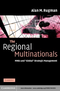 Cover image: The Regional Multinationals 1st edition 9780521842655