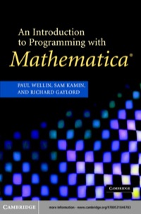Cover image: An Introduction to Programming with Mathematica® 3rd edition 9780521846783