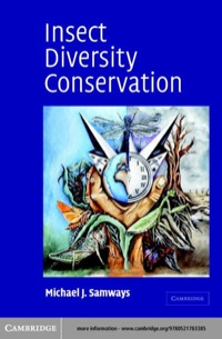 Imagen de portada: Insect Diversity Conservation 1st edition 9780521789479