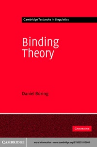 Cover image: Binding Theory 1st edition 9780521812801