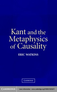 Cover image: Kant and the Metaphysics of Causality 1st edition 9780521835671