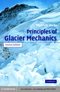 Titelbild: Principles of Glacier Mechanics 2nd edition 9780521836098
