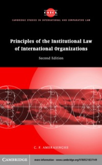 صورة الغلاف: Principles of the Institutional Law of International Organizations 2nd edition 9780521837149