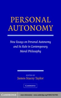 Imagen de portada: Personal Autonomy 1st edition 9780521837965