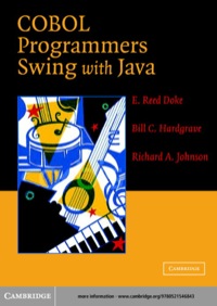 Immagine di copertina: COBOL Programmers Swing with Java 2nd edition 9780521546843