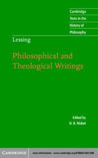 Cover image: Lessing: Philosophical and Theological Writings 1st edition 9780521831208