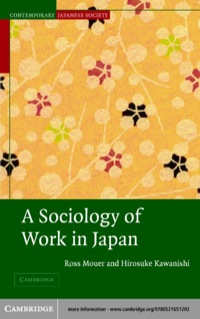 表紙画像: A Sociology of Work in Japan 1st edition 9780521651202