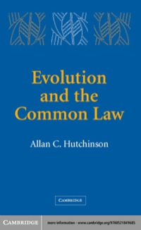 صورة الغلاف: Evolution and the Common Law 1st edition 9780521849685