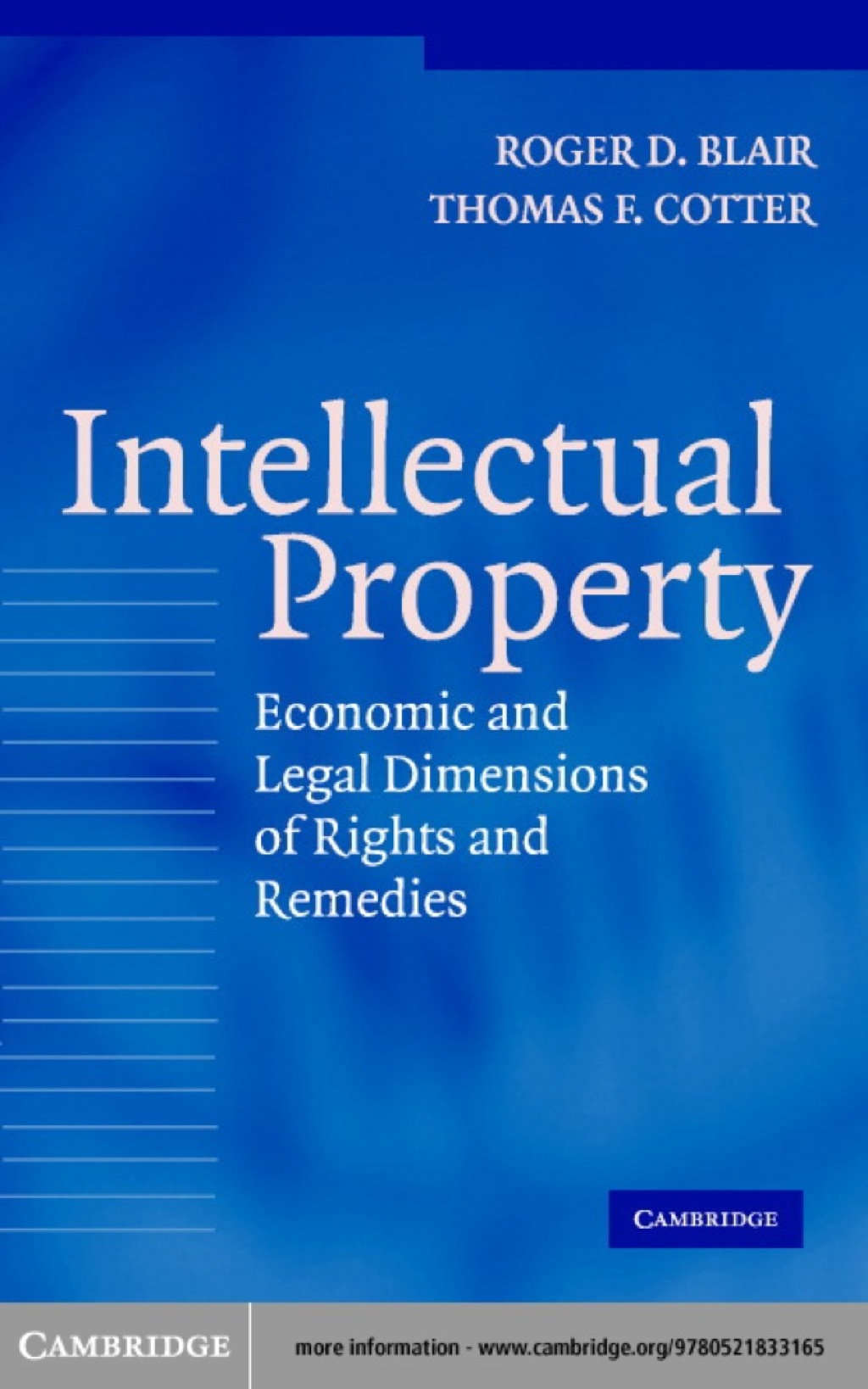 Intellectual Property Economic and Legal Dimensions of Rights and Remedies 1st Edition