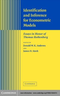 Titelbild: Identification and Inference for Econometric Models 1st edition 9780521844413