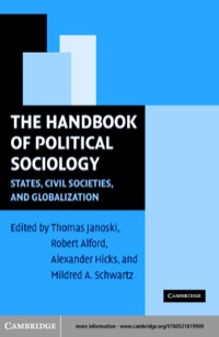 Imagen de portada: The Handbook of Political Sociology 1st edition 9780521819909