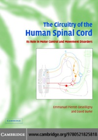 Imagen de portada: The Circuitry of the Human Spinal Cord 1st edition 9780521825818