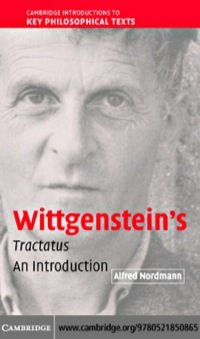 Cover image: Wittgenstein's Tractatus 1st edition 9780521850865