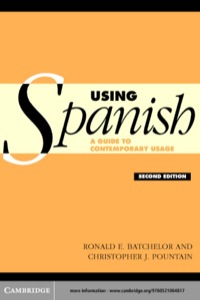 Cover image: Using Spanish 2nd edition 9780521004817