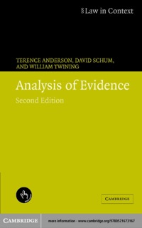 Omslagafbeelding: Analysis of Evidence 2nd edition 9780521673167