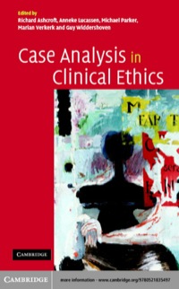 Imagen de portada: Case Analysis in Clinical Ethics 1st edition 9780521543156