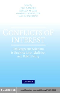 Cover image: Conflicts of Interest 1st edition 9780521844390