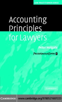 Omslagafbeelding: Accounting Principles for Lawyers 1st edition 9780521607223