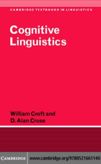 表紙画像: Cognitive Linguistics 1st edition 9780521661140