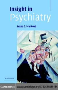 Imagen de portada: Insight in Psychiatry 1st edition 9780521825184