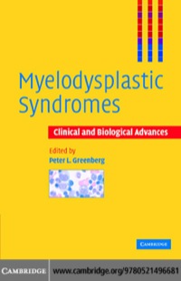 Omslagafbeelding: Myelodysplastic Syndromes 1st edition 9780521496681