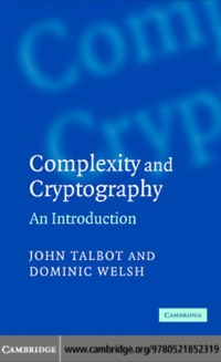 Imagen de portada: Complexity and Cryptography 1st edition 9780521617710