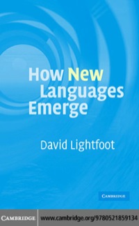 Imagen de portada: How New Languages Emerge 1st edition 9780521859134
