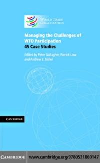 Imagen de portada: Managing the Challenges of WTO Participation 1st edition 9780521860147