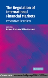 صورة الغلاف: The Regulation of International Financial Markets 1st edition 9780521831444