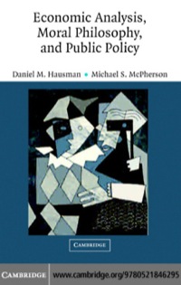 صورة الغلاف: Economic Analysis, Moral Philosophy and Public Policy 2nd edition 9780521846295