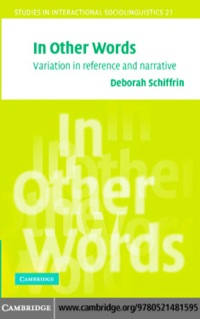 Cover image: In Other Words 1st edition 9780521481595