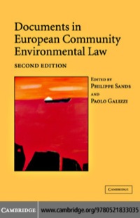 Cover image: Documents in European Community Environmental Law 2nd edition 9780521833035