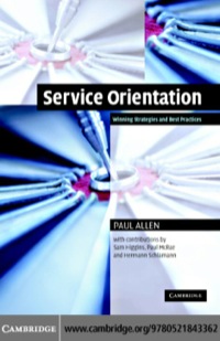 Cover image: Service Orientation 1st edition 9780521843362