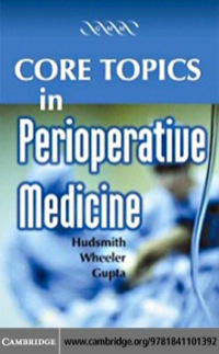 Cover image: Core Topics in Perioperative Medicine 1st edition 9781841101392