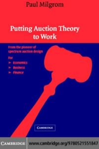 Imagen de portada: Putting Auction Theory to Work 1st edition 9780521551847
