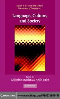 Imagen de portada: Language, Culture, and Society 1st edition 9780521849418