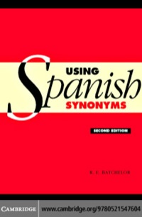 Imagen de portada: Using Spanish Synonyms 2nd edition 9780521547604
