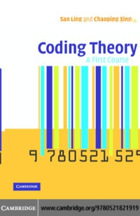 Titelbild: Coding Theory 1st edition 9780521821919