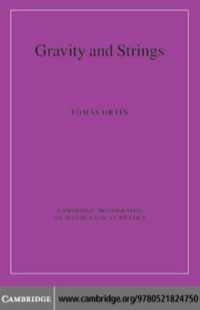 Cover image: Gravity and Strings 1st edition 9780521824750