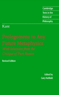 Titelbild: Immanuel Kant: Prolegomena to Any Future Metaphysics 2nd edition 9780521828246